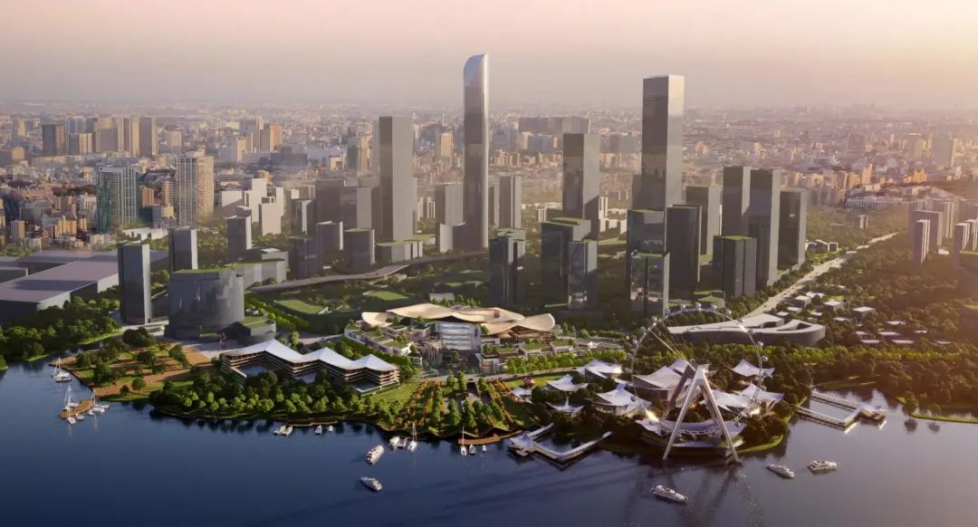 苏州金鸡湖畔,金鸡湖苏州中心广场