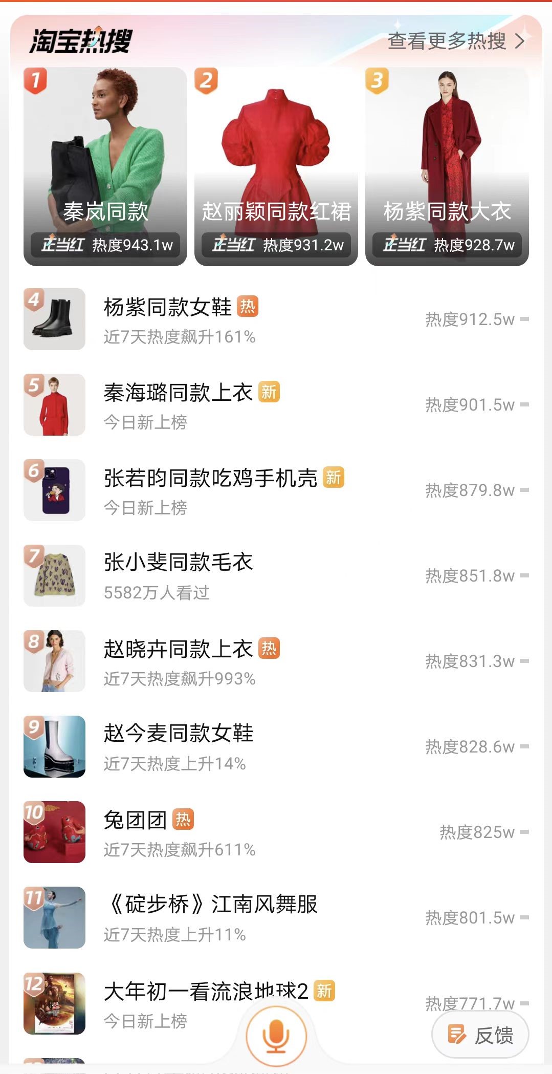 春晚同款爆火,春晚明星同款成热销