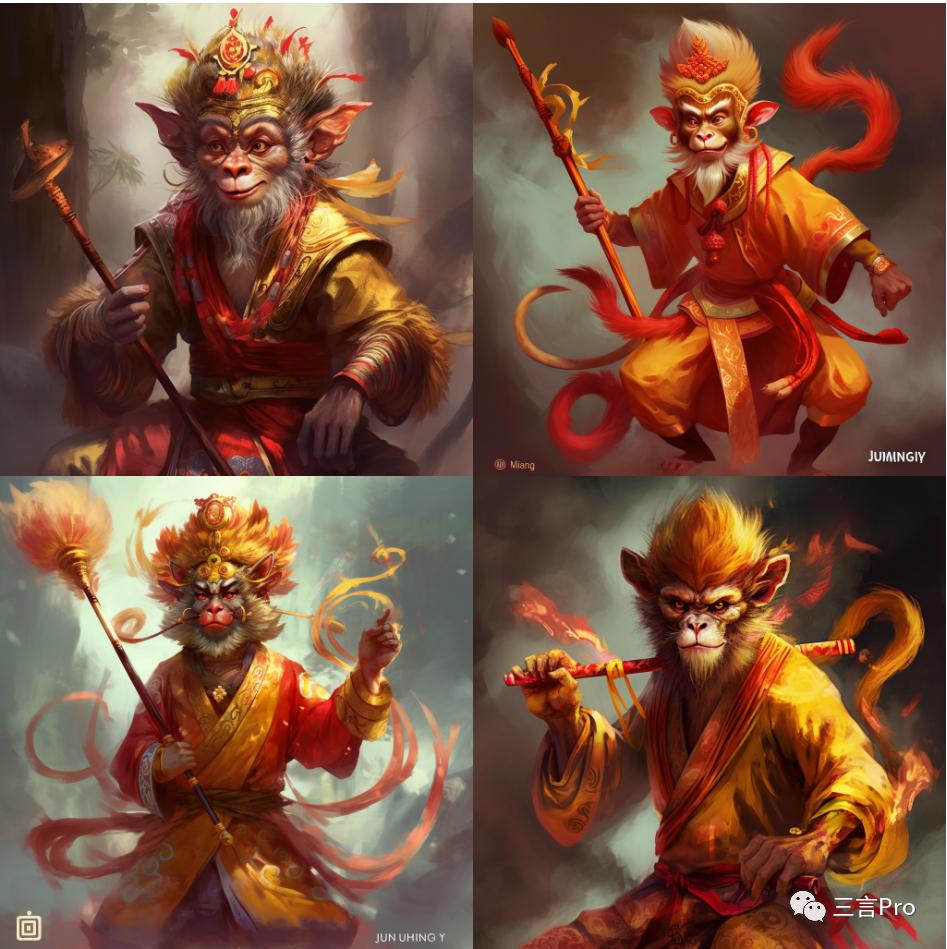 效果惊人！我们用Midjourney生成了四大名著里的23个经典人物画像