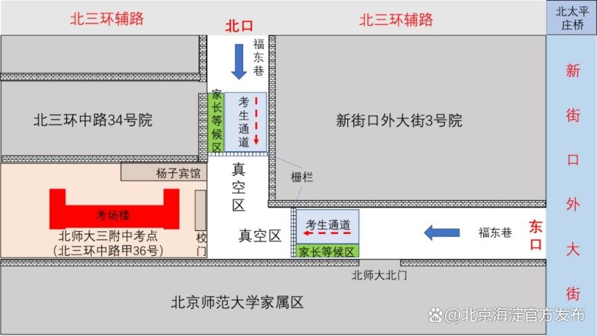 海淀高考考点分布图,海淀高考考点一览表