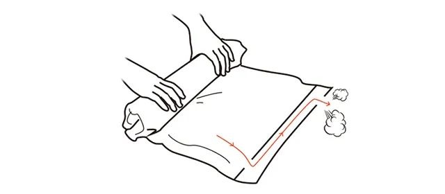 手卷真空压缩袋中号,手卷行李压缩袋